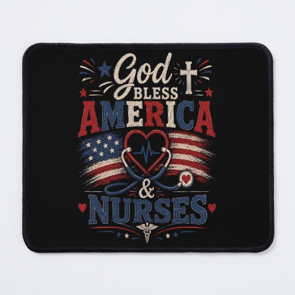 Item preview, God Bless America & Nurses designed and sold by SavvyKloset.