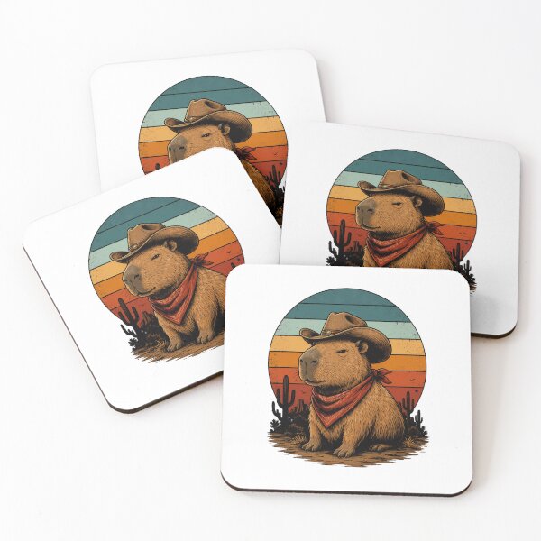 Item preview, Vintage Cowboy Capybara Western Desert Sunset Shirt designed and sold by PINK FREE.