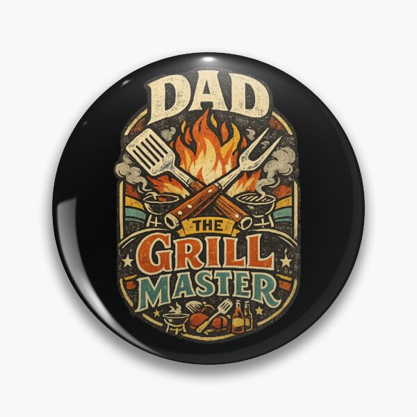 Item preview, Dad The Grill Master Vintage Retro BBQ Shirt Funny Father’s Day Design designed and sold by THREAD TALES.
