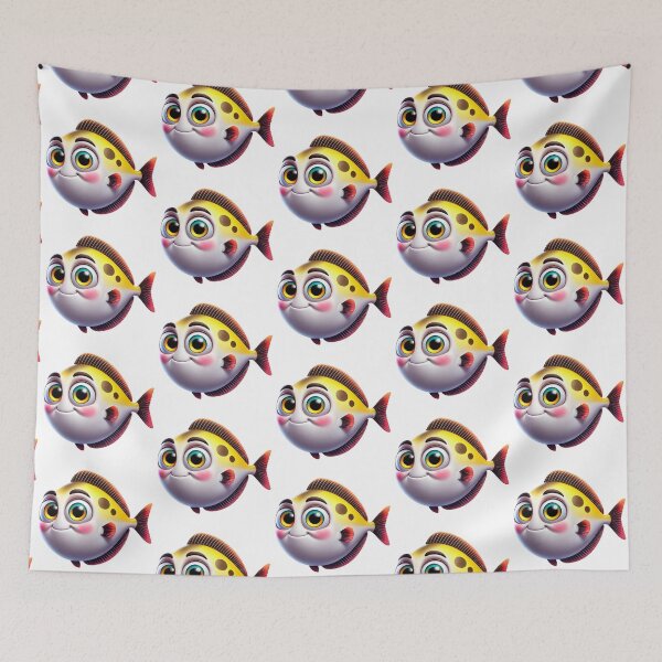 Item preview, Adorable Halibut Fish designed and sold by Sillytoe.