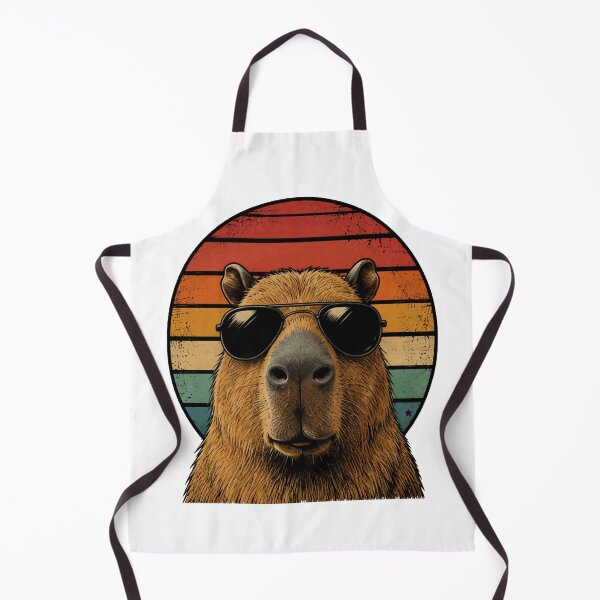 Item preview, Cool Capybara With Sunglasses Vintage Retro Sunset Shirt designed and sold by PINK FREE.