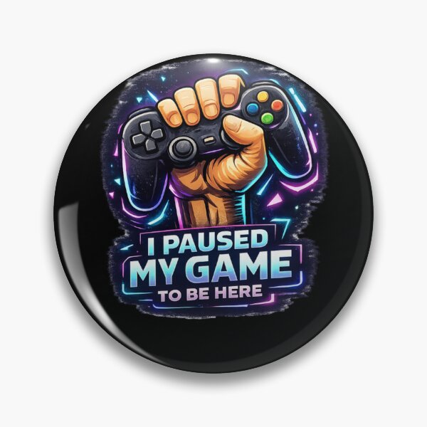 Item preview, Paused My Game To Be Here Funny Gaming Neon T-Shirt designed and sold by happyshirt27.