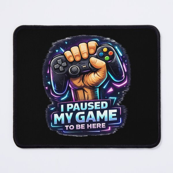 Item preview, Paused My Game To Be Here Funny Gaming Neon T-Shirt designed and sold by happyshirt27.