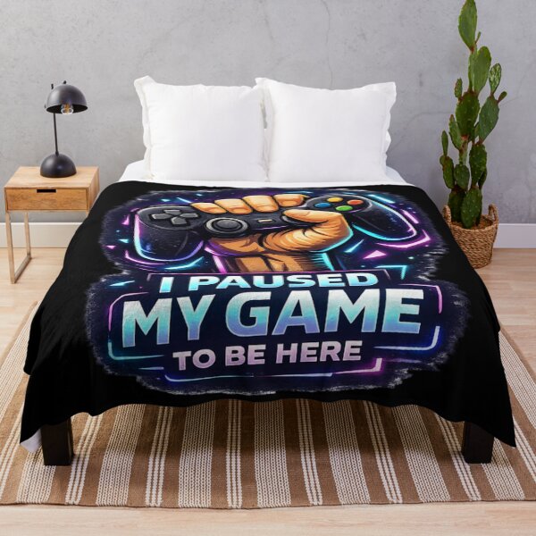 Item preview, Paused My Game To Be Here Funny Gaming Neon T-Shirt designed and sold by happyshirt27.