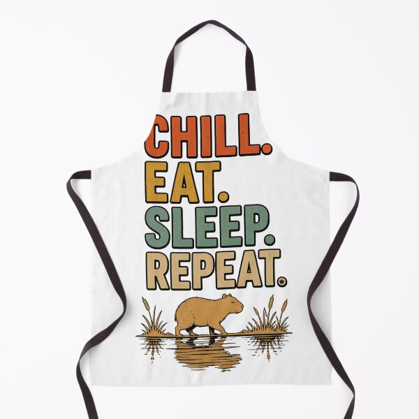 Item preview, Chill Eat Sleep Repeat Capybara Funny Lifestyle Shirt designed and sold by PINK FREE.