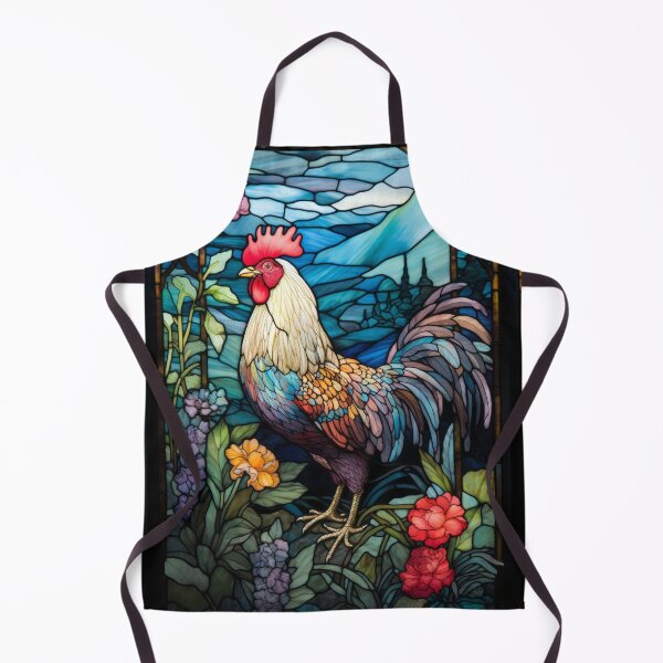Item preview, Rustic Rooster Stained Glass Window Country Garden Art designed and sold by pinkal.