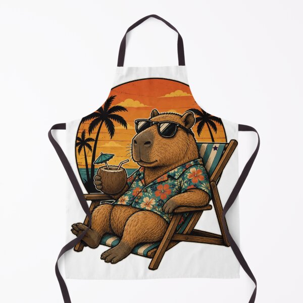 Item preview, Vacation Mode Capybara Tropical Beach Sunset Relaxation Shirt designed and sold by PINK FREE.