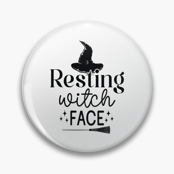 Item preview, Resting Witch Face - Cute Halloween Party Retro Vintage Spooky Pumpkin Ghost Autumn Gothic Horror Girl Gift designed and sold by FuzionRaptor.