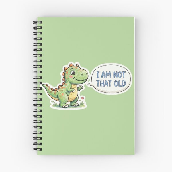 Item preview, Pegatina de dinosaurio adorable "No tan viejo" designed and sold by RidaZ.