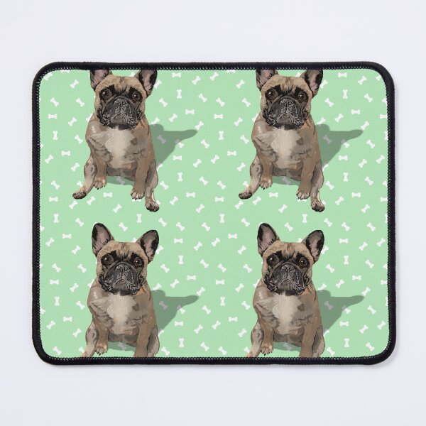 Item preview, French Bulldog Sitting on a Mint Green Dog Treats Background designed and sold by PCaleDesigns.
