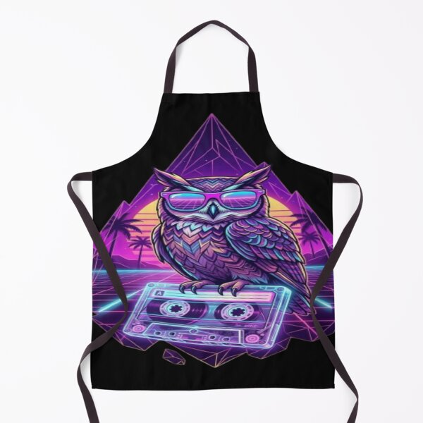 Item preview, Synthwave Owl Wearing Sunglasses with Cassette Tape designed and sold by DailySparks.