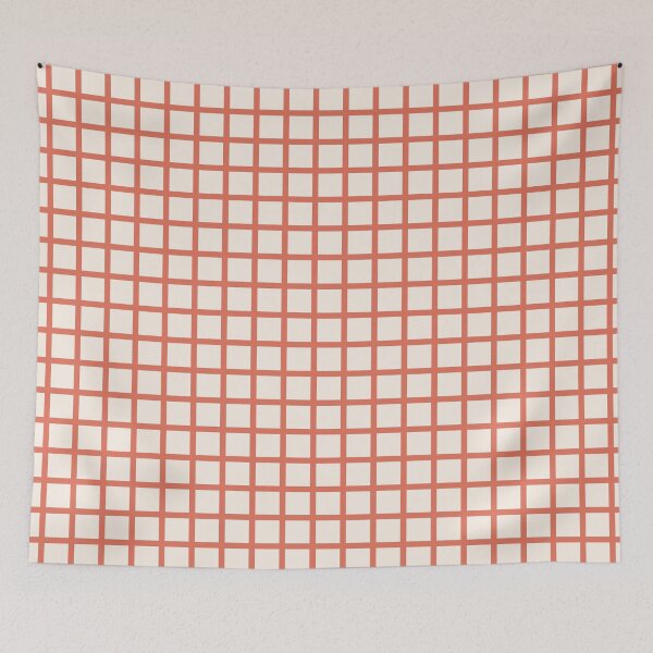 Item preview, Terra cotta & linen grid designed and sold by Mint + Midnight.