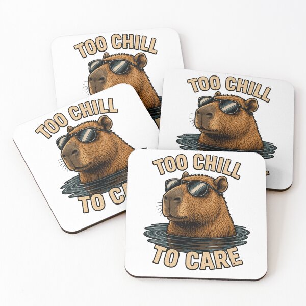 Item preview, Too Chill To Care Funny Capybara Sunglasses Shirt designed and sold by PINK FREE.