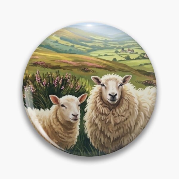 Item preview, English countryside with sheep designed and sold by Cozy Beam Studio.