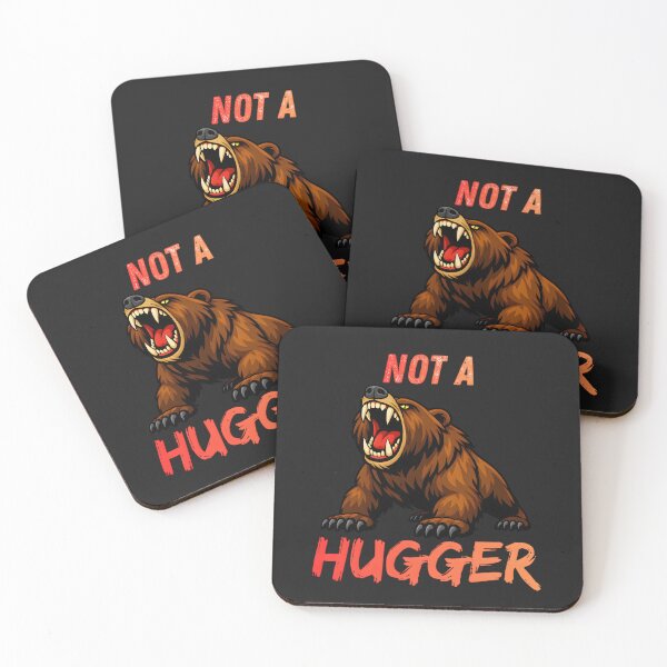 Item preview, Funny Angry Bear Not A Hugger Sarcastic Introvert designed and sold by ROARSOME DESiGNS.