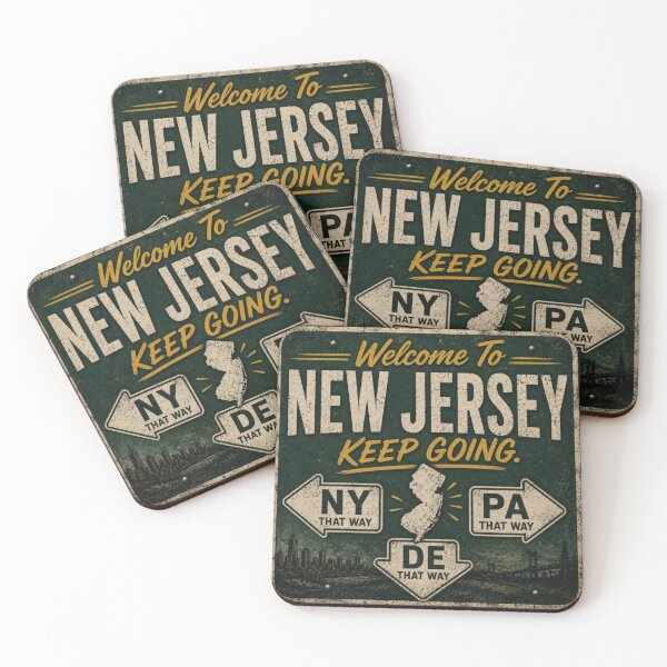 Item preview, Welcome to New Jersey Keep Going Funny NJ Tourist Joke Retro Road Sign Sticker designed and sold by Diesel outlaw .