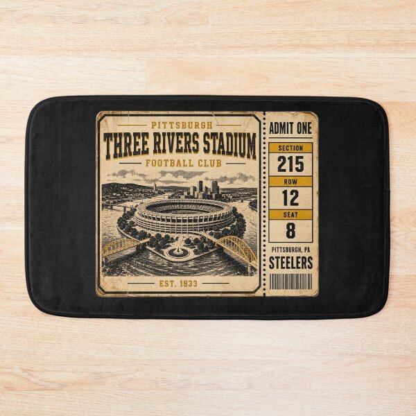 Item preview, Three Rivers Stadium Football Club Vintage Ticket Shirt, Pittsburgh Retro Stadium Tee designed and sold by GhostDawgs.