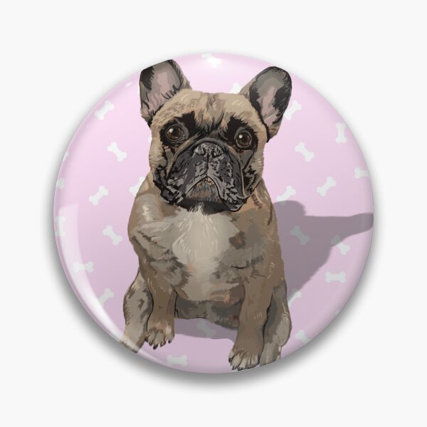 Item preview, French Bulldog Sitting on a Light Pink Dog Treats Background designed and sold by PCaleDesigns.