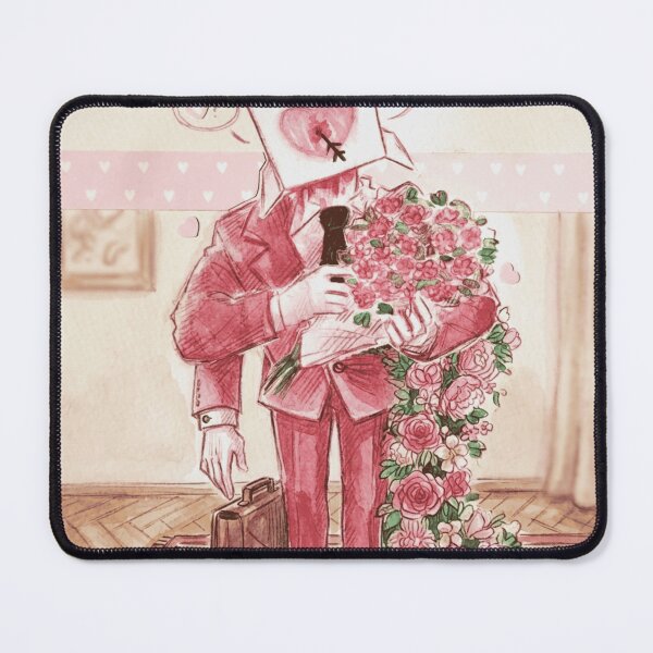Item preview, Romantic Box Head Character Vintage Watercolor Valentine Art designed and sold by WarmTones.