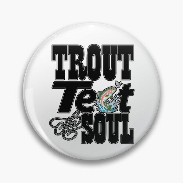 Item preview, Trout fishing illustration "Trout Test the Soul" designed and sold by Art-Horizon.