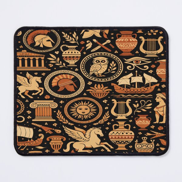 Item preview, Ancient Greek Mythology Seamless Pattern designed and sold by Owcomm.