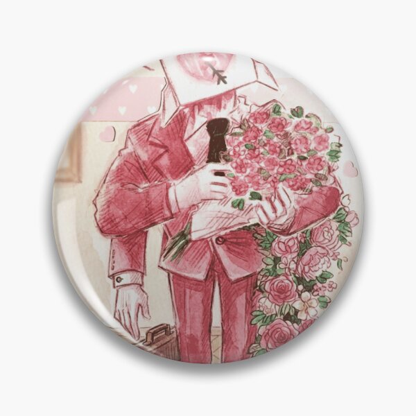 Item preview, Romantic Box Head Character Vintage Watercolor Valentine Art designed and sold by WarmTones.