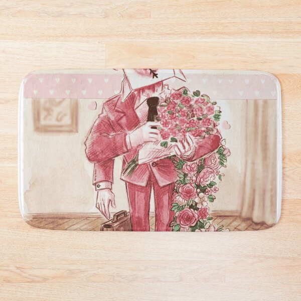 Item preview, Romantic Box Head Character Vintage Watercolor Valentine Art designed and sold by WarmTones.