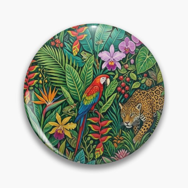 Item preview, Jungle Paradise with Jaguars and Macaws designed and sold by Owcomm.