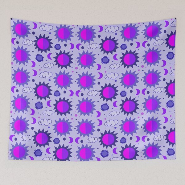 Item preview, 90s Vintage Celestial Dream Sun And Moon (Mysterious Purple)  designed and sold by Designs by Sara Felton.