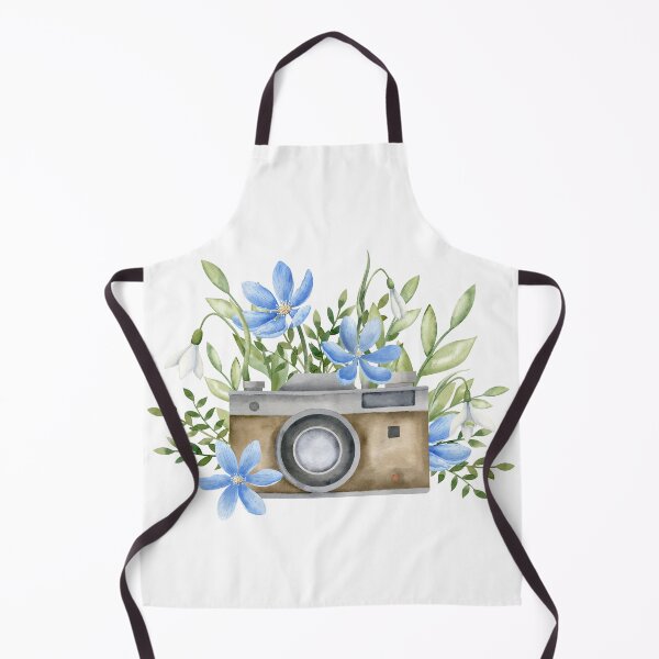 Item preview, Watercolor Camera With Wildflowers designed and sold by Alisles.