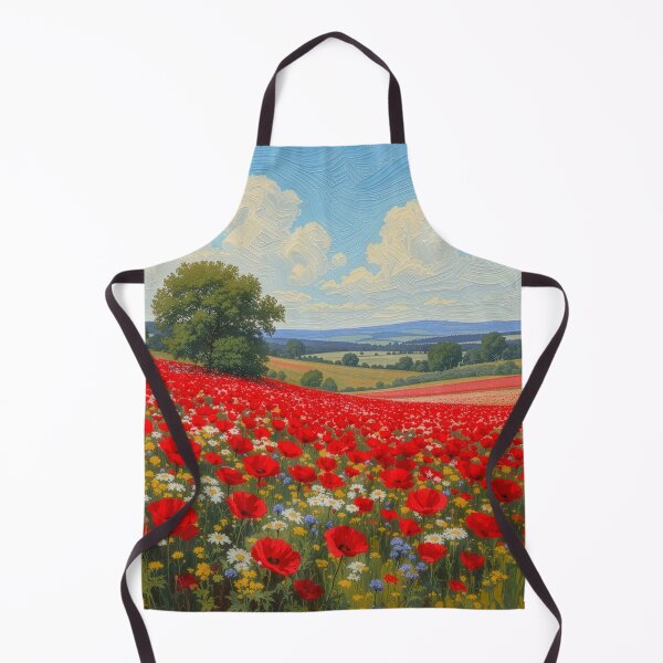 Item preview, Impressionist Poppy Field Landscape designed and sold by Rutvain.