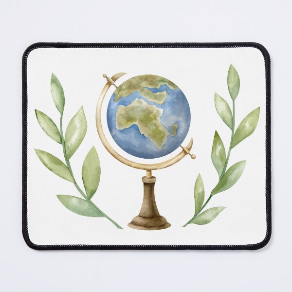 Item preview, Watercolor Globe With Botanical Leaves designed and sold by Alisles.