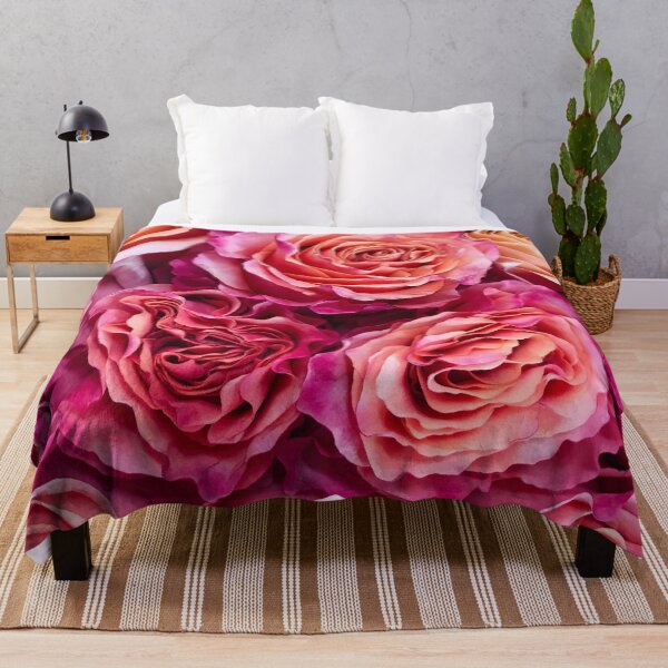 Aperçu de l'œuvre Bouquet de fleurs romantiques de roses roses et rouges créée et vendue par DEC02.