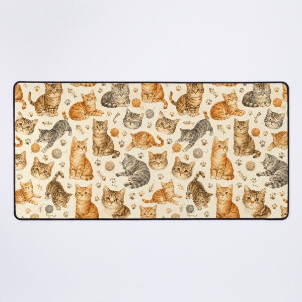Item preview, Tabby Cat Watercolor Faces Seamless Pattern Cat Lover designed and sold by Inkworksbyshery.