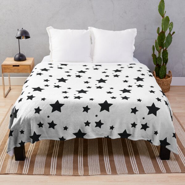 Item preview, Black Stars Seamless Pattern on Light Gray Background designed and sold by foudart.