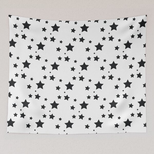 Item preview, Black Stars Seamless Pattern on Light Gray Background designed and sold by foudart.