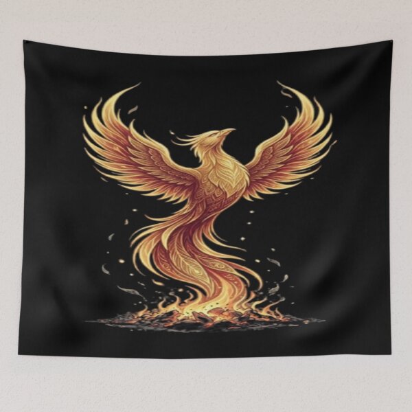 Item preview, Rising Phoenix Bird Made of Fire and Flames designed and sold by DailySparks.