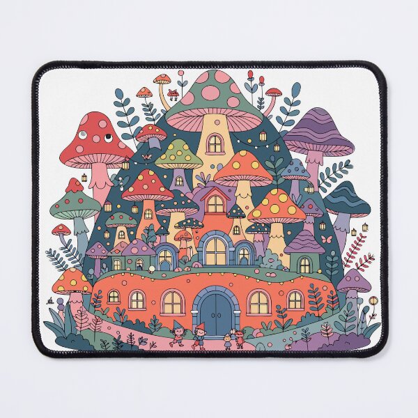 Item preview, Enchanted Mushroom House Fantasy Sticker designed and sold by inkfusionhub99.