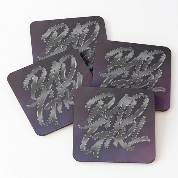 Item preview, Metallic Script Bad Girl Logo designed and sold by HappyOops.