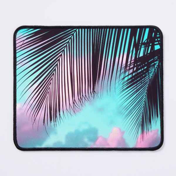 Item preview, Tropical Palm Leaves In Fantasy Pink, Aqua Sky designed and sold by DEC02.