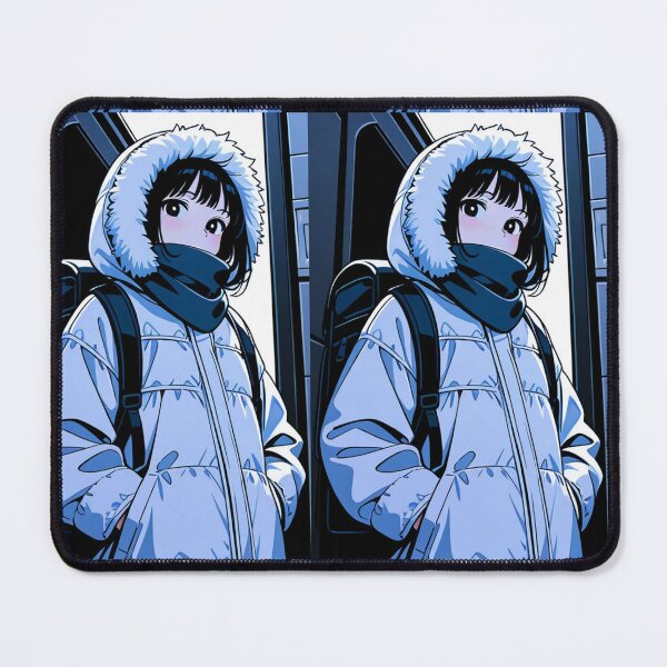 Item preview, Fashion - Man in White Parka Jacket Face Scarf Streetwear Anime designed and sold by AnimeShin.