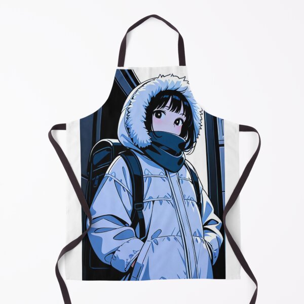 Item preview, Fashion - Man in White Parka Jacket Face Scarf Streetwear Anime designed and sold by AnimeShin.