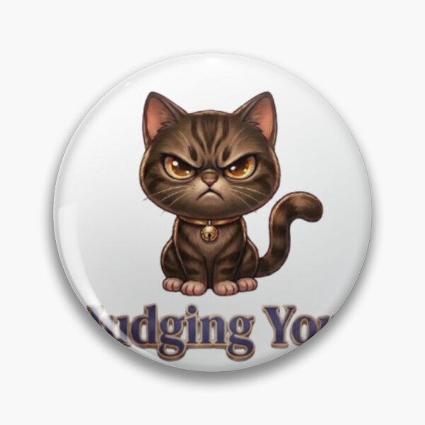 Item preview, Judging You Grumpy Cat – Funny Sarcastic Brown Tabby Cartoon designed and sold by Northern Glow Art.