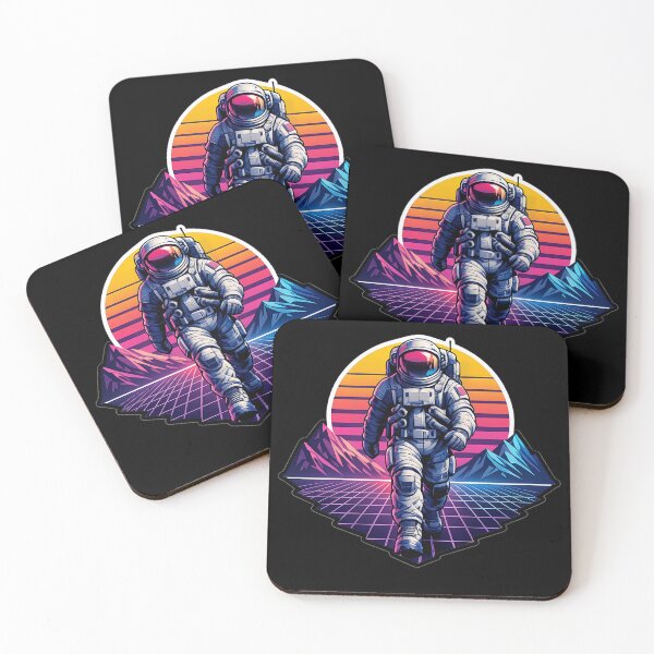 Item preview, Retro Wave Astronaut Walk Neon Future Illustration designed and sold by builtforyou.
