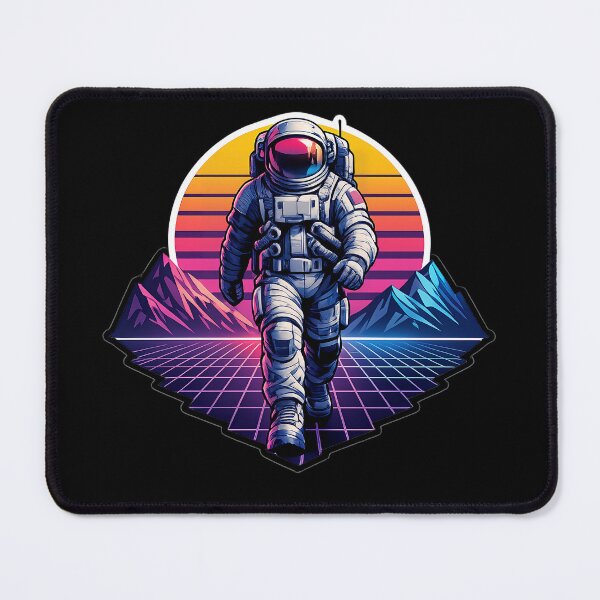 Item preview, Retro Wave Astronaut Walk Neon Future Illustration designed and sold by builtforyou.