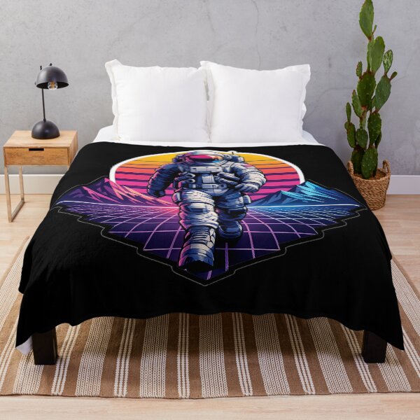 Item preview, Retro Wave Astronaut Walk Neon Future Illustration designed and sold by builtforyou.