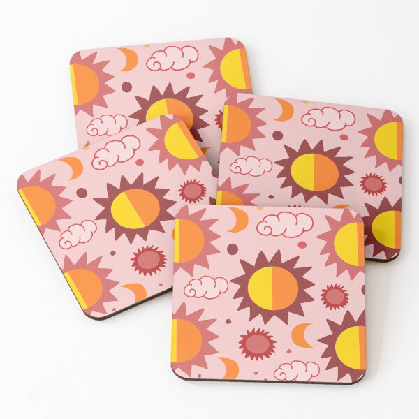 Item preview, 90s Vintage Celestial Dream Sun And Moon (Pink Sunshine) designed and sold by Designs by Sara Felton.