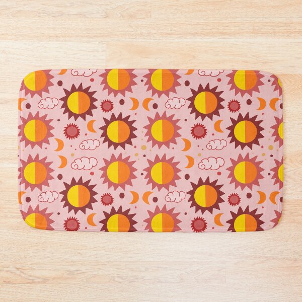 Item preview, 90s Vintage Celestial Dream Sun And Moon (Pink Sunshine) designed and sold by Designs by Sara Felton.