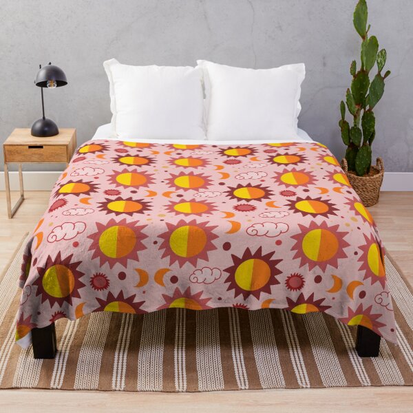 Item preview, 90s Vintage Celestial Dream Sun And Moon (Pink Sunshine) designed and sold by Designs by Sara Felton.