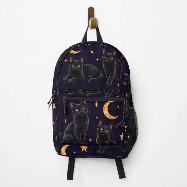 Item preview, Black Cat Watercolor Moon Stars Seamless Pattern designed and sold by Inkworksbyshery.